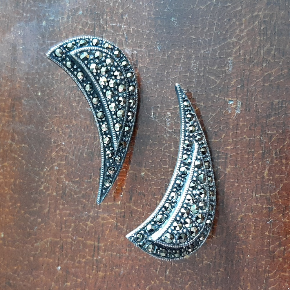 Sterling marcasite earrings